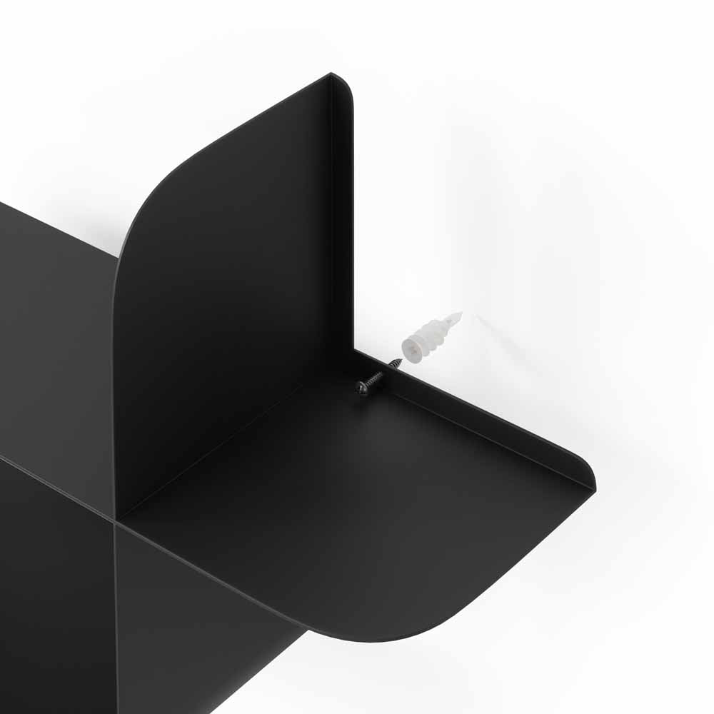 זוג מדפי MONTAGE מתכת שחור