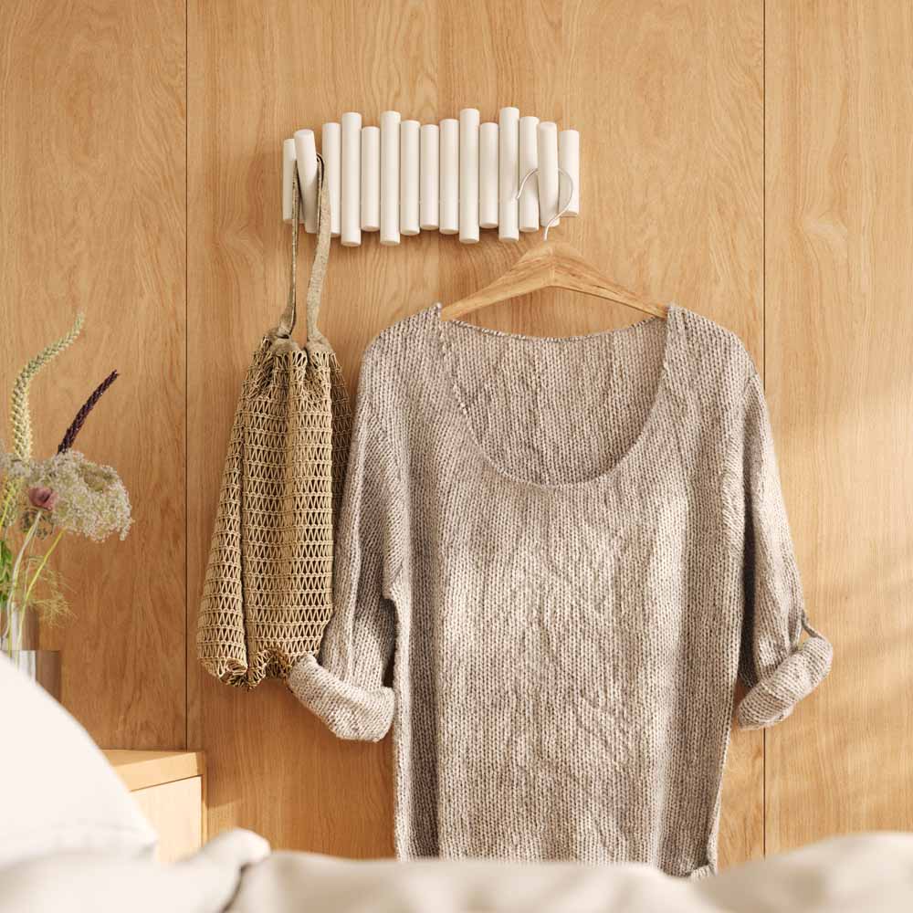 מתלה קיר PICKET לבן