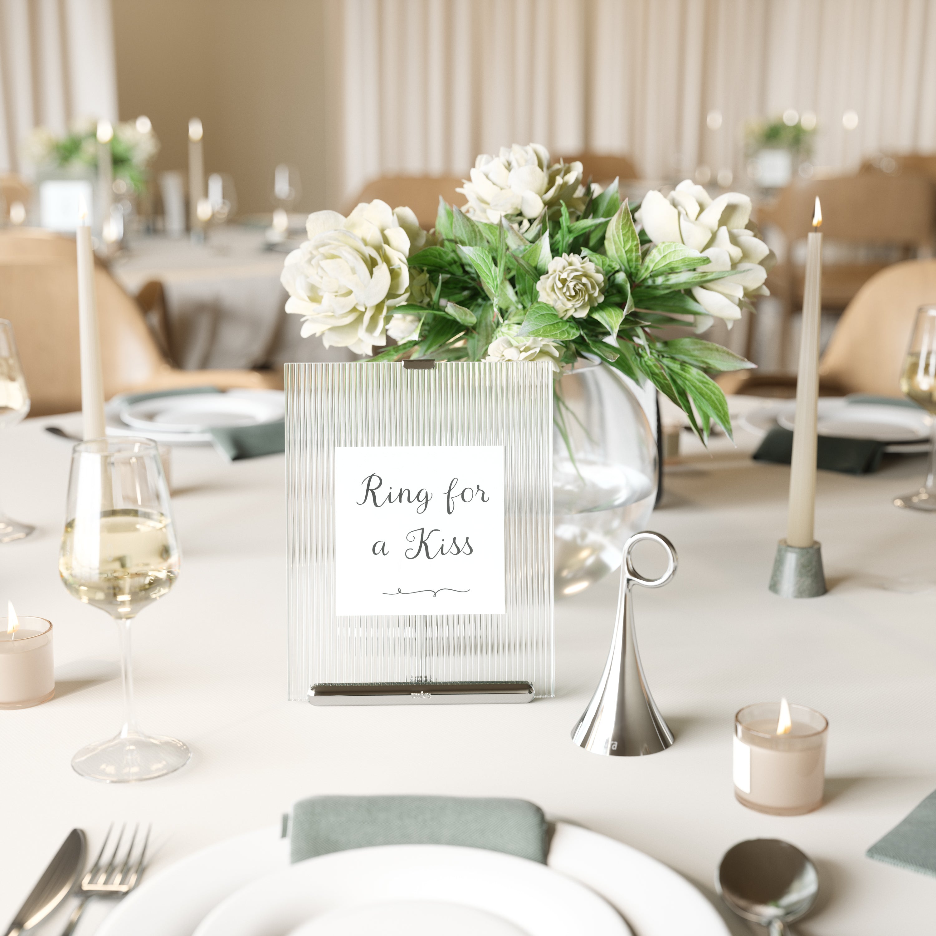 מסגרת זכוכית ורגל שחורה 5X7 FLUTE