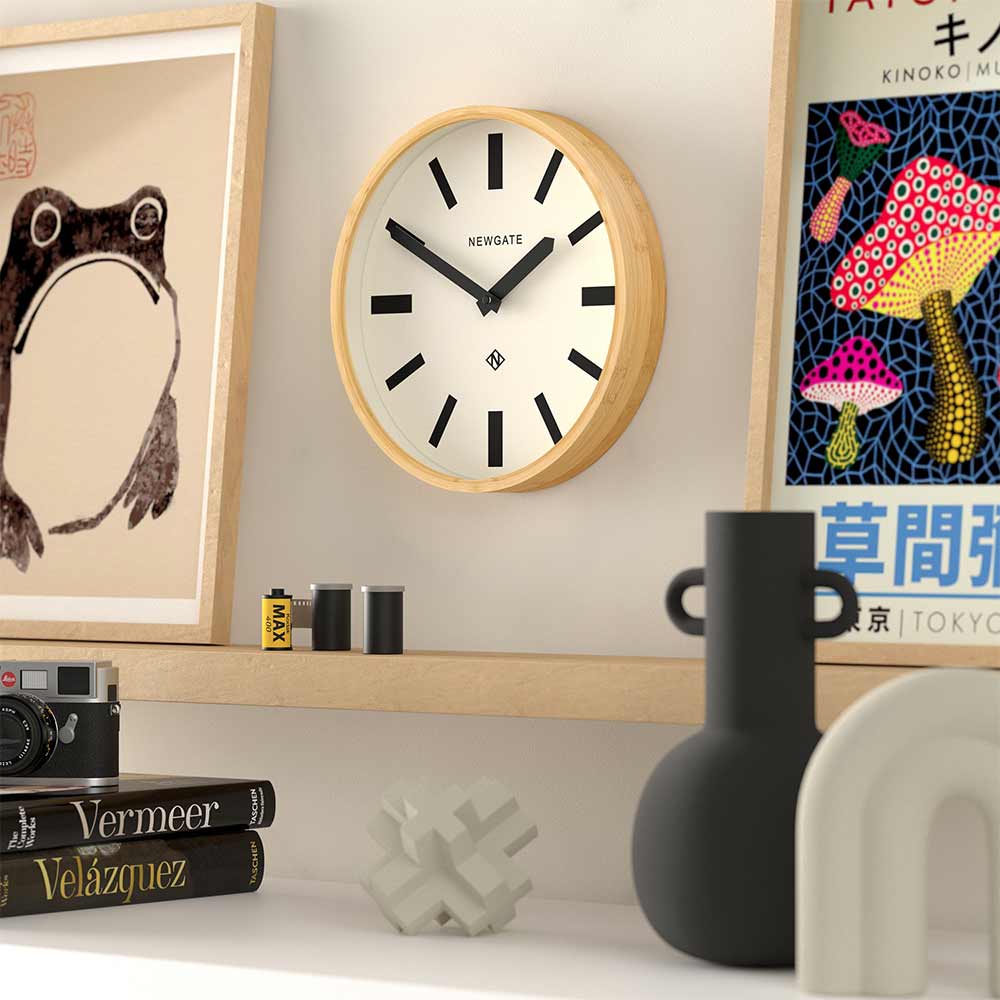 Bali large bamboo wall clock