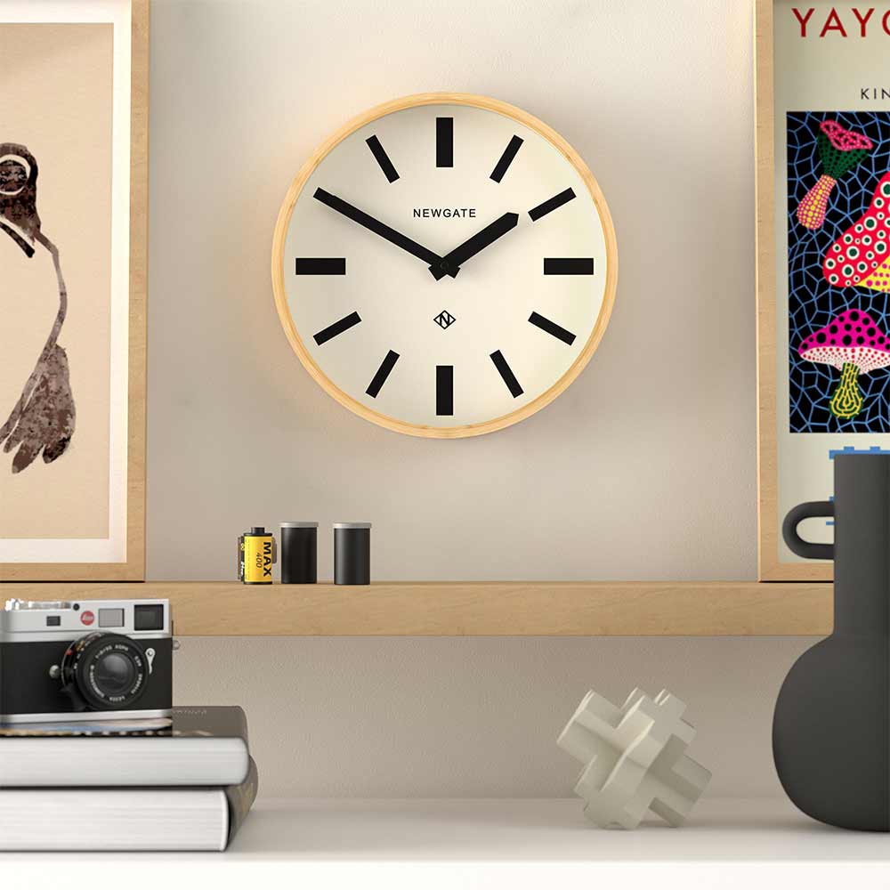Bali large bamboo wall clock