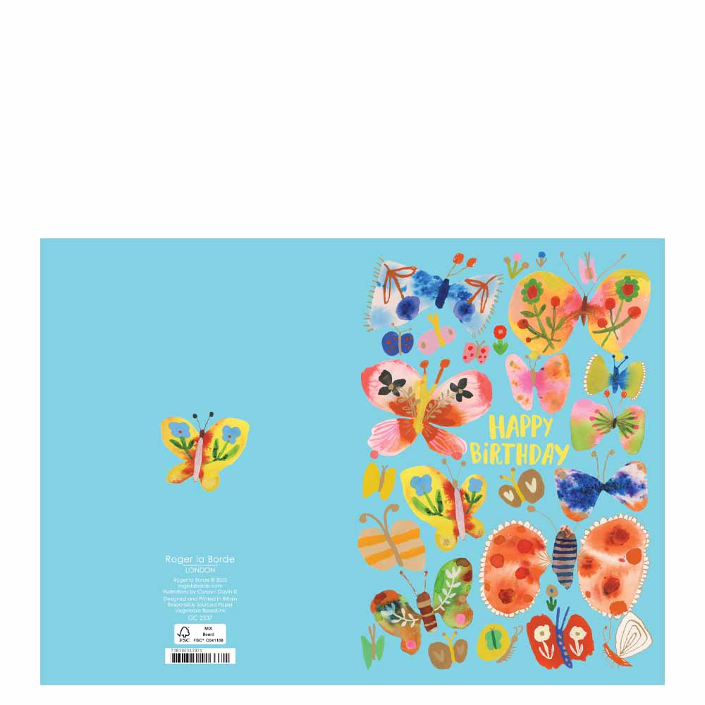 Greeting Card Blue Butterflies