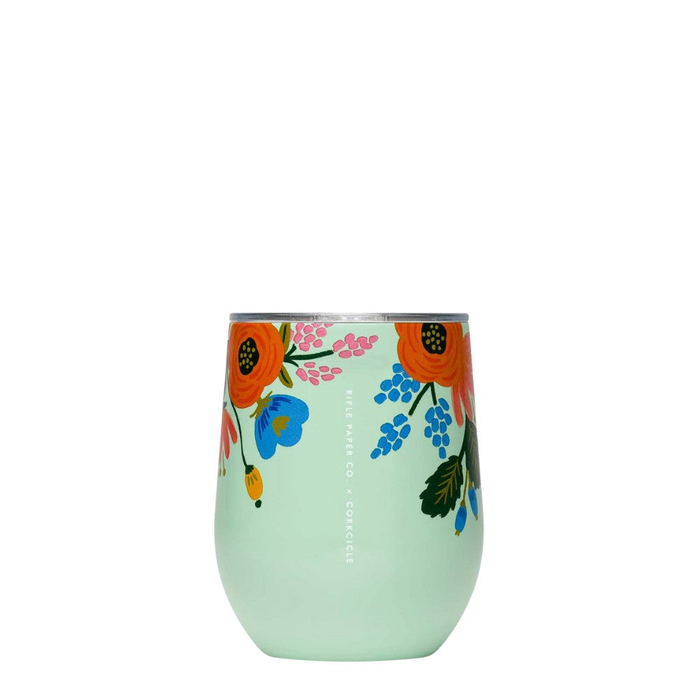 כוס STEMLESS 350ML פרחוני מנטה