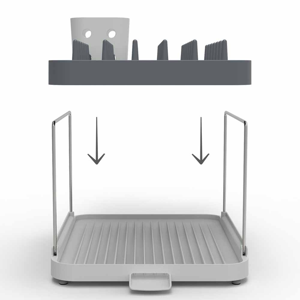 מעמד ייבוש כלים 2 קומות אפור DUO