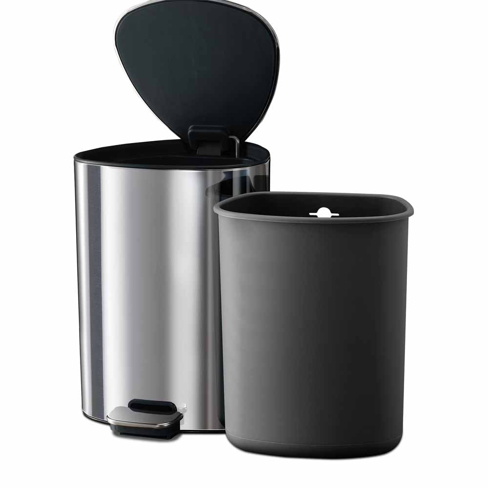 פח לשירותים EasyStore Luxe כסוף