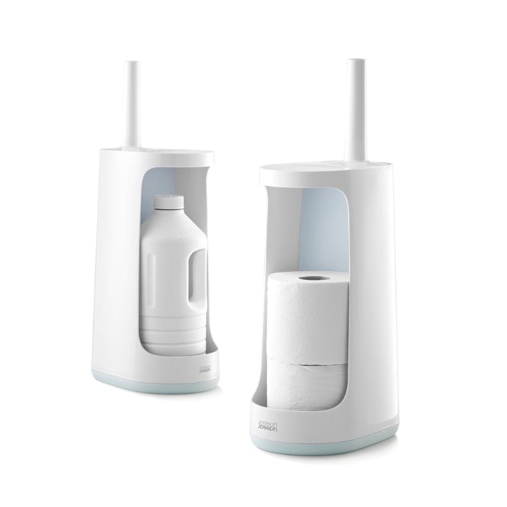 Toilet Brush with FLEX Storage White/Light Blue