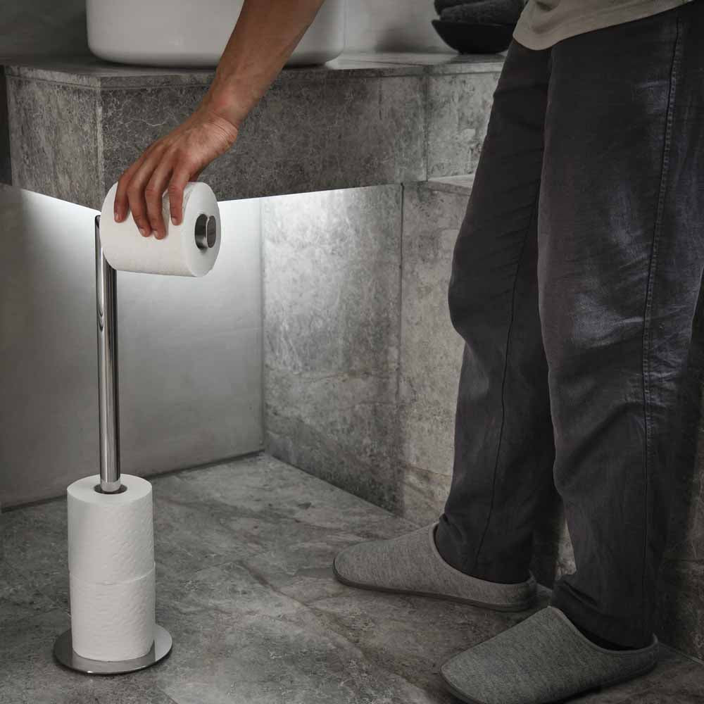 EasyStore toilet paper stand, silver