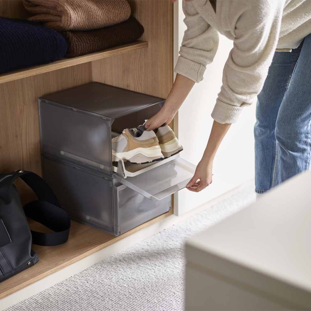 סט 2 קופסאות אחסון לנעליים Shoecase