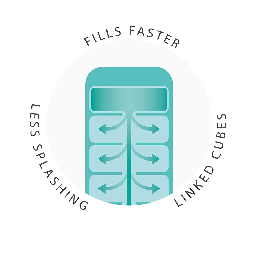 סט 2 תבניות קרח Flow כחול