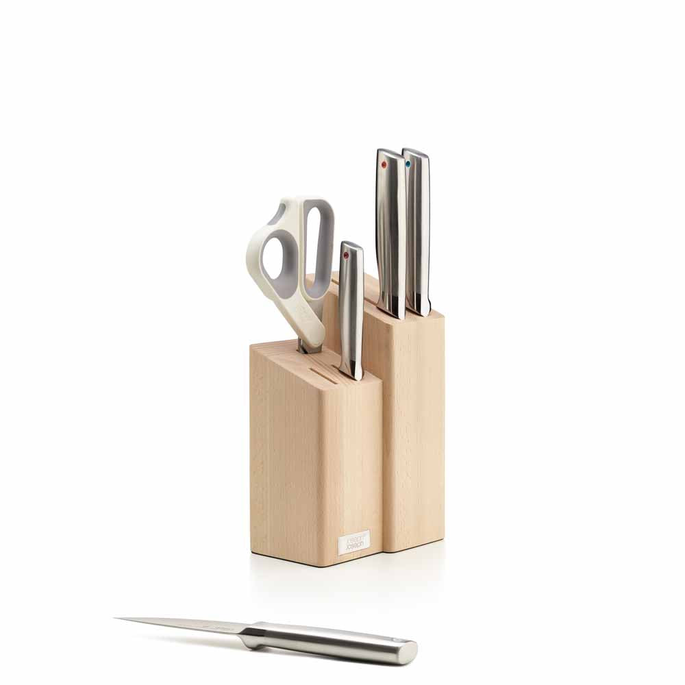 ELEVATE 4-Piece Knife Set + Scissors and Bamboo Stand