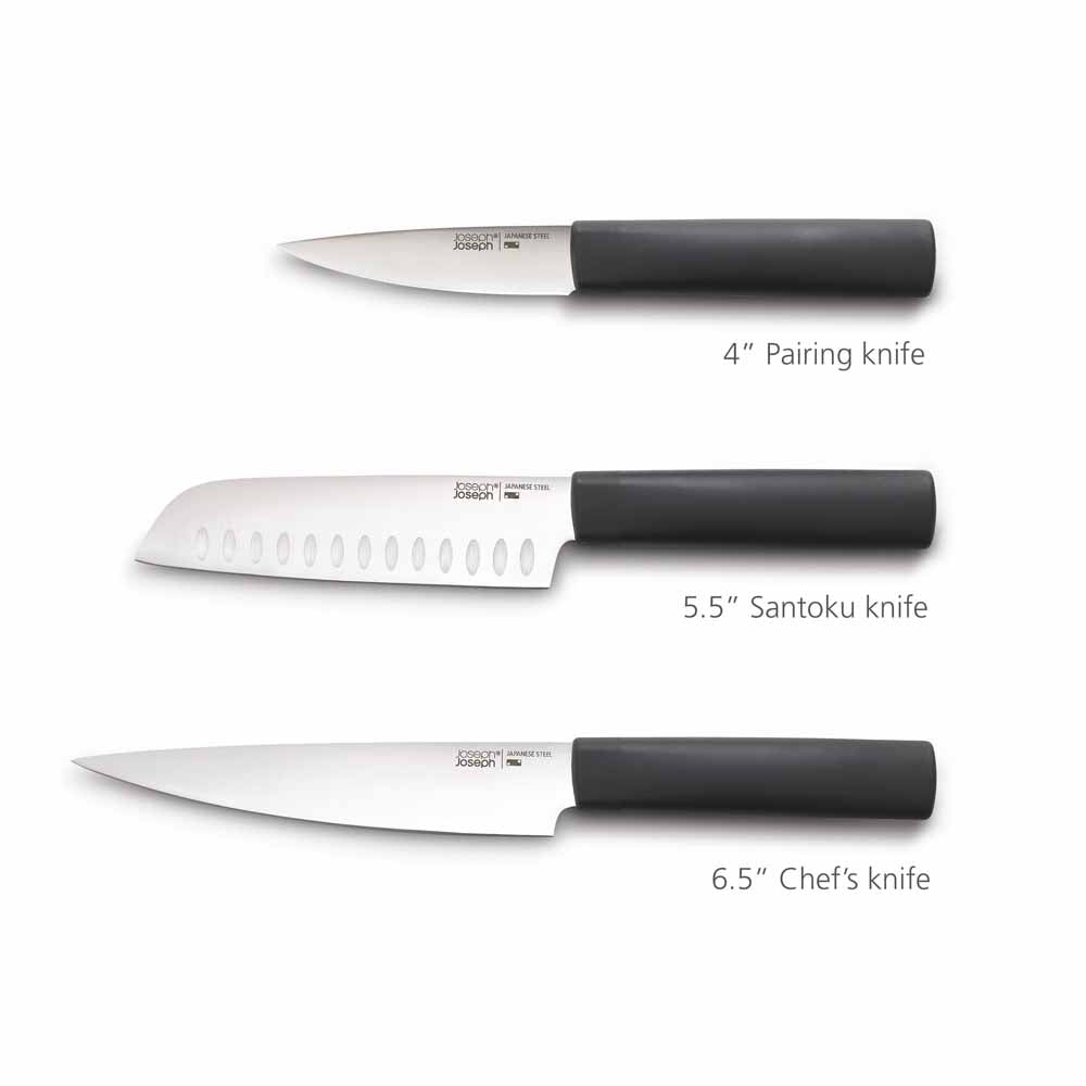 סט 3 קרשי חיתוך + 3 סכינים NEST כסוף