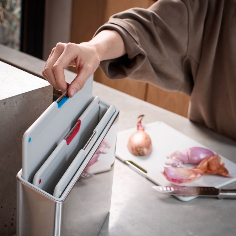 סט 4 קרשי חיתוך Folio Steel אבן