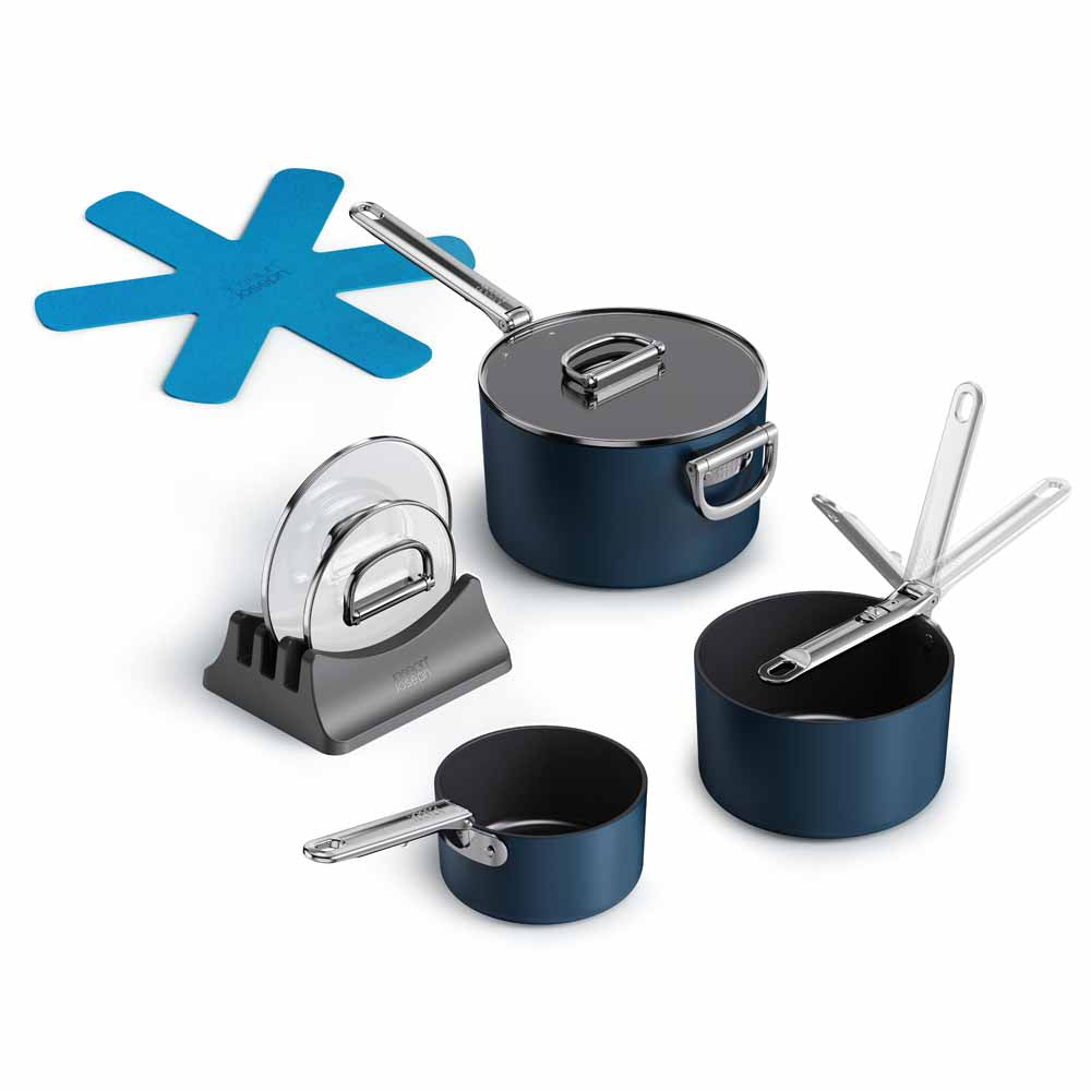 סט 3 קלחות SPACE 15+19+23 ס"מ עם מכסים ואחסון (10 חלקים)