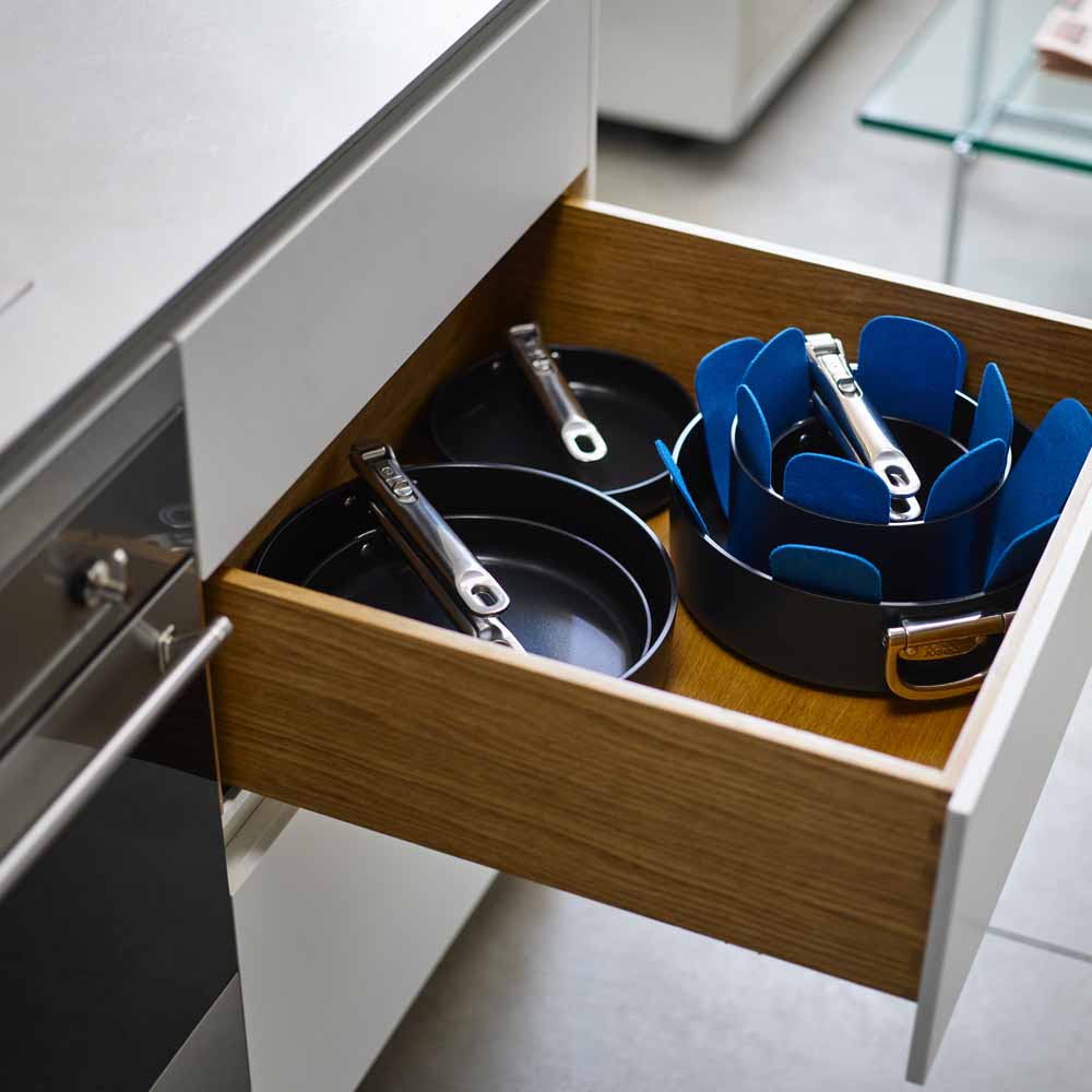 סט 3 קלחות SPACE 15+19+23 ס"מ עם מכסים ואחסון (10 חלקים)