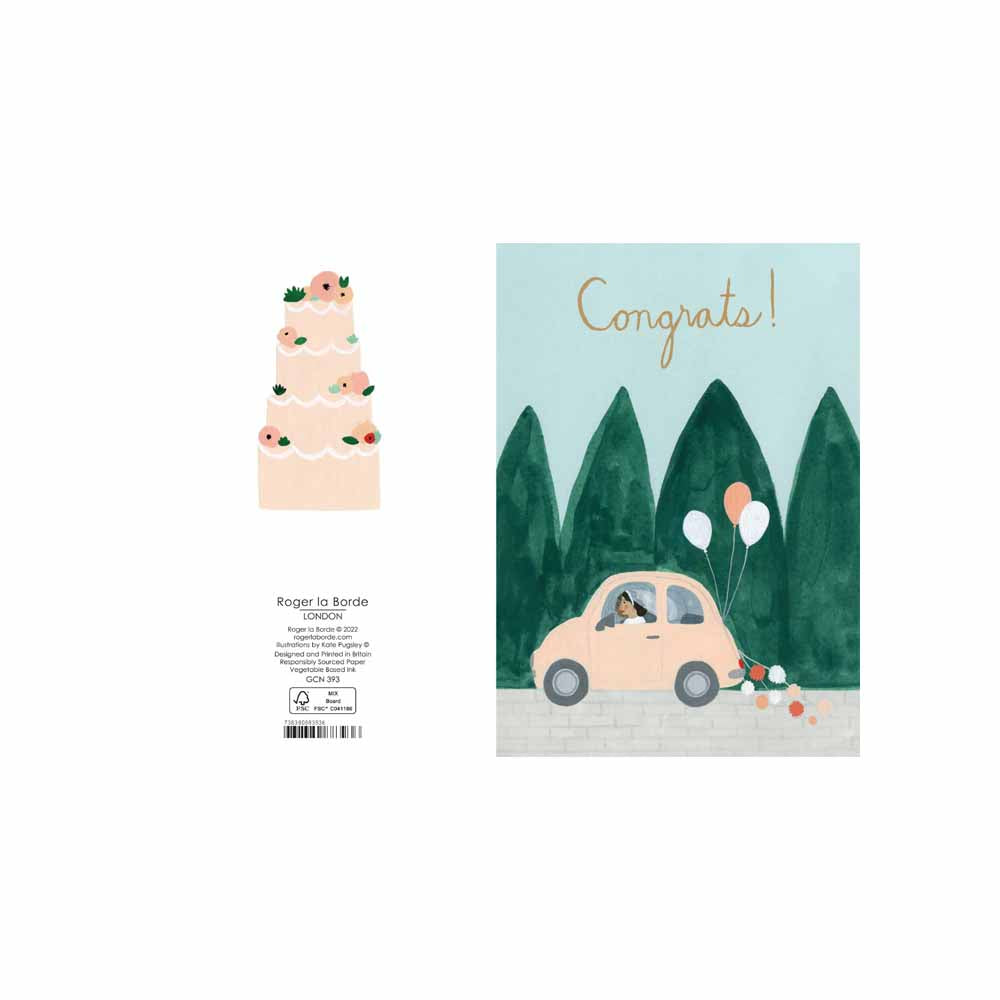 Greeting Card Wedding Car GCN 393