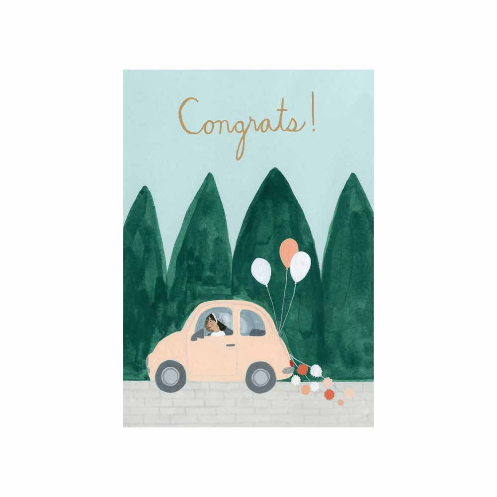 Greeting Card Wedding Car GCN 393