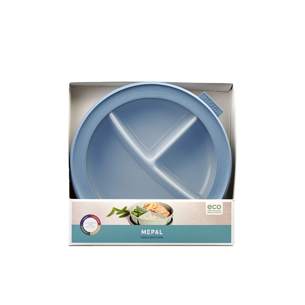 Round light blue Bento food bowl