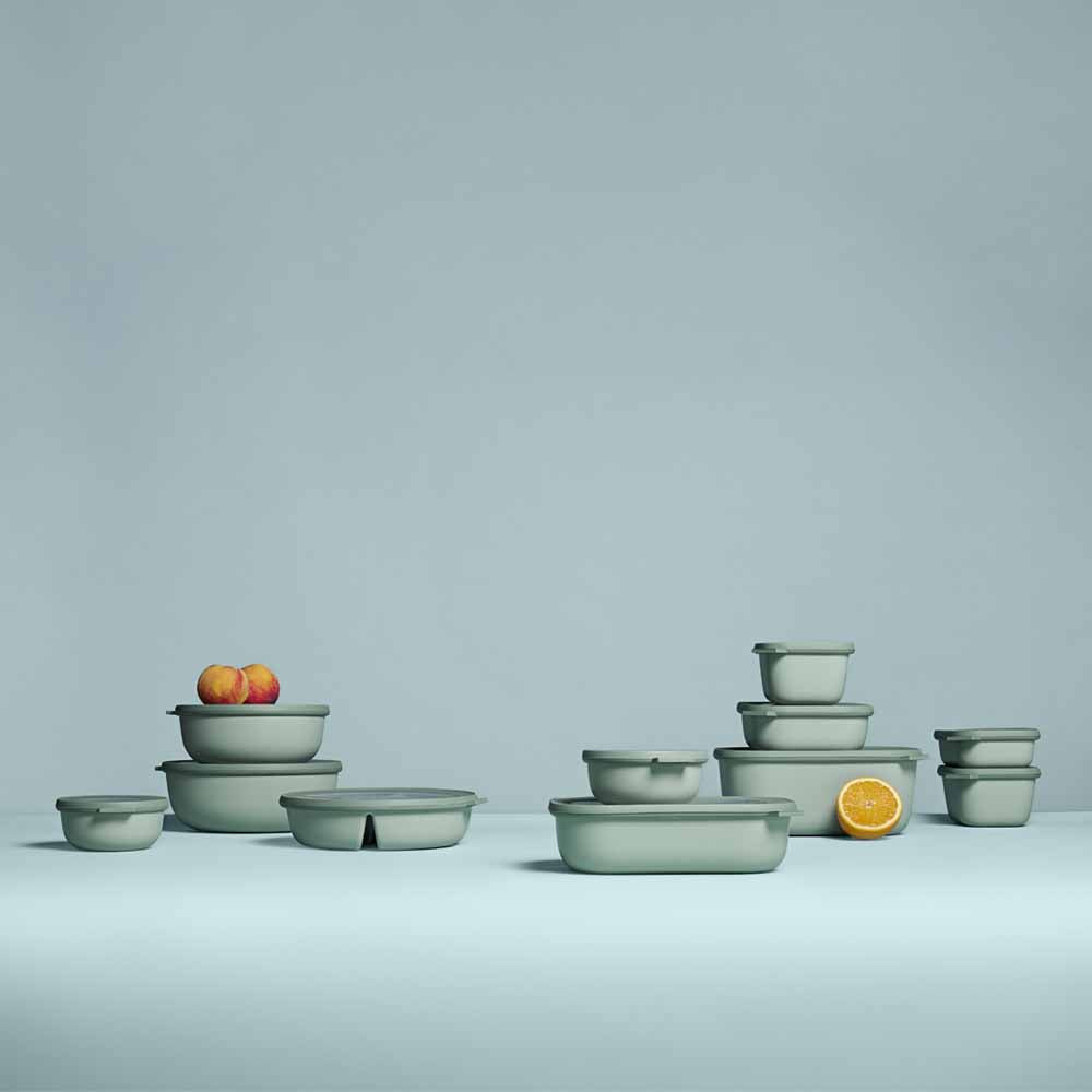 סט 2 קופסאות אחסון מלבניות CIRQULA 1 ליטר - sage