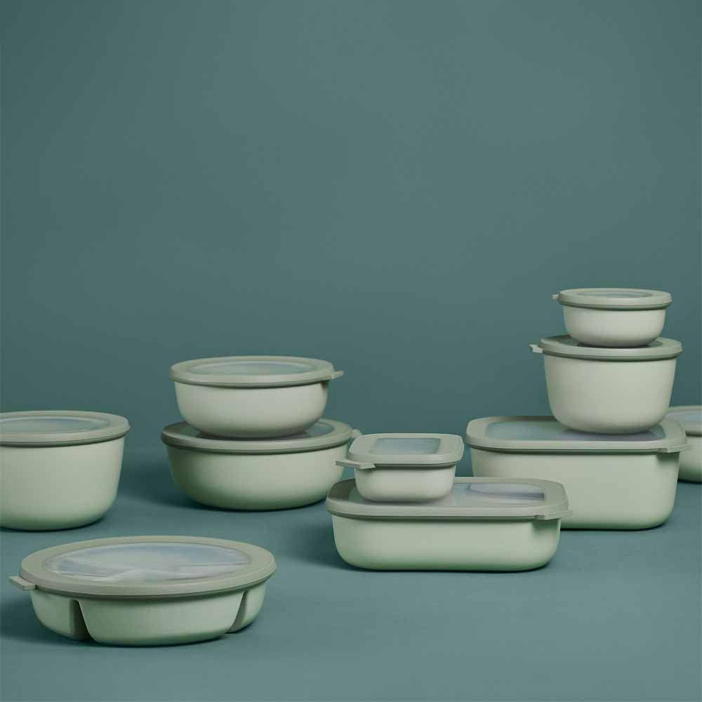 סט 2 קופסאות אחסון מלבניות CIRQULA 1 ליטר - sage