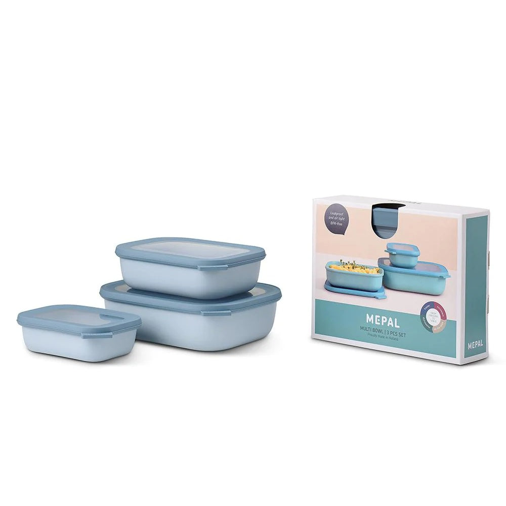 סט 3 קופסאות אחסון CIRQULA M תכלת