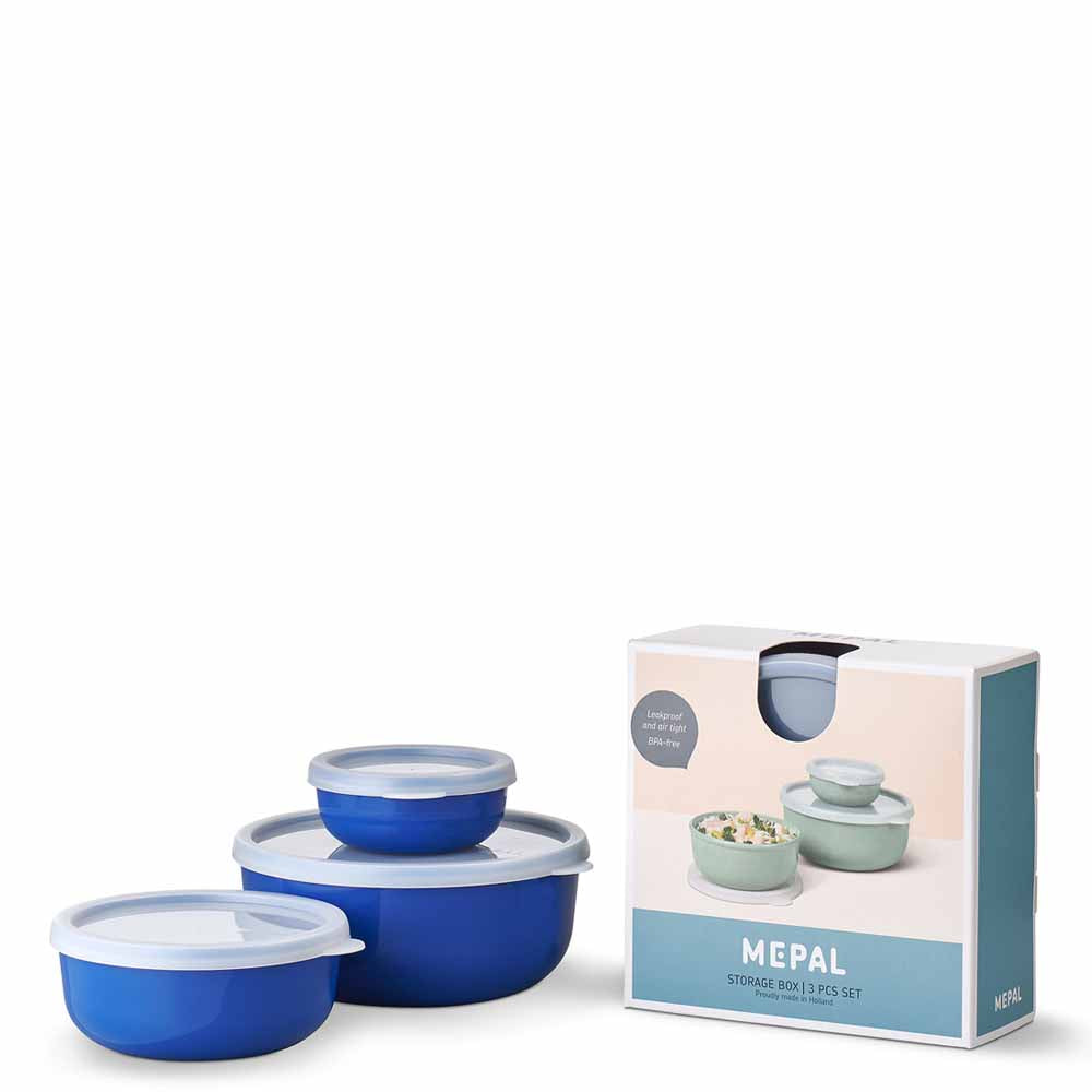 סט 3 קערות אוכל עגולות LUMINA L כחול