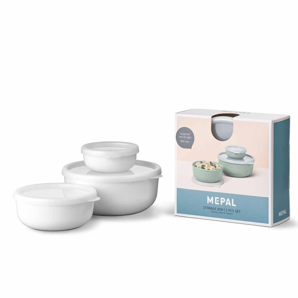 סט 3 קערות אוכל עגולות LUMINA לבן