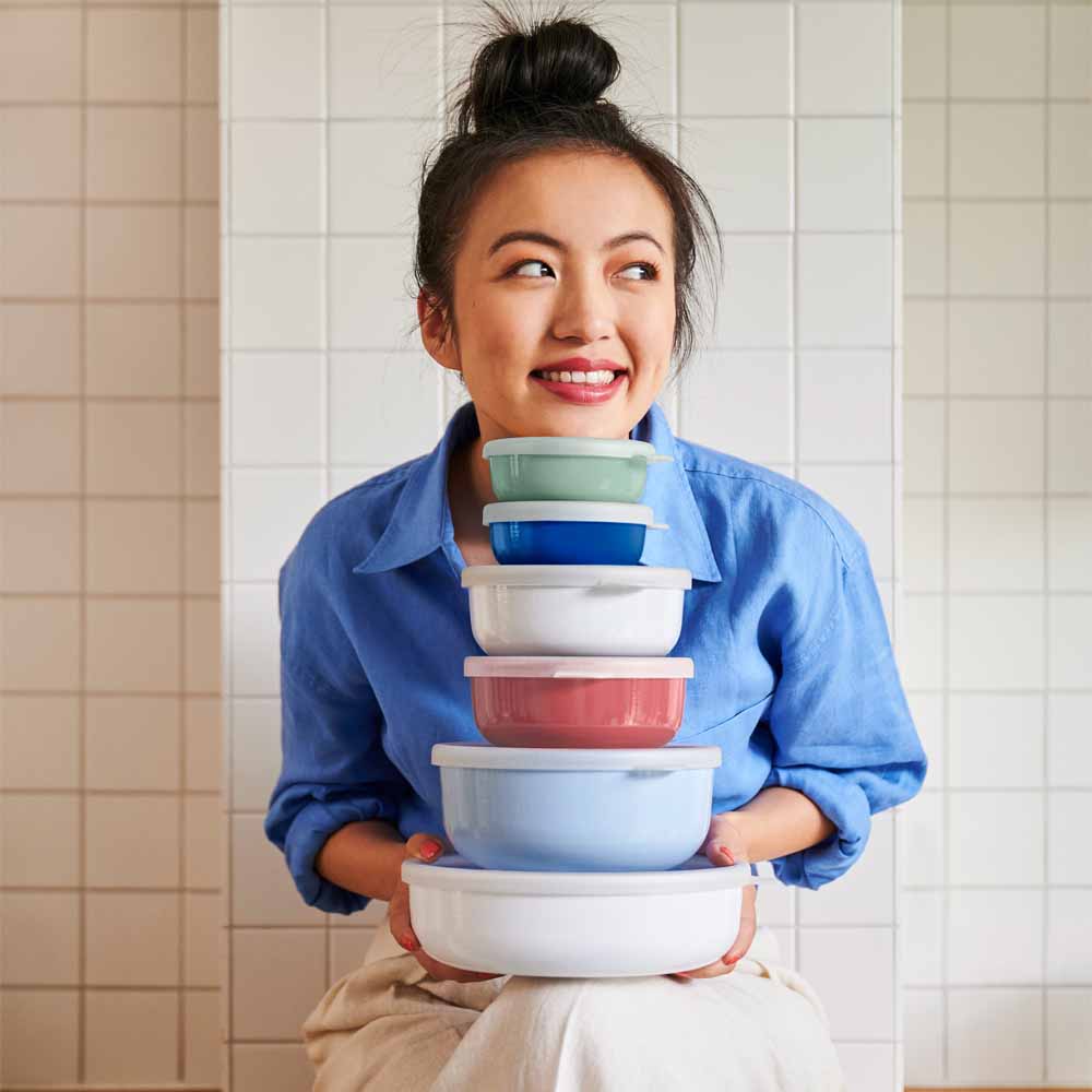 סט 3 קערות אוכל עגולות LUMINA לבן