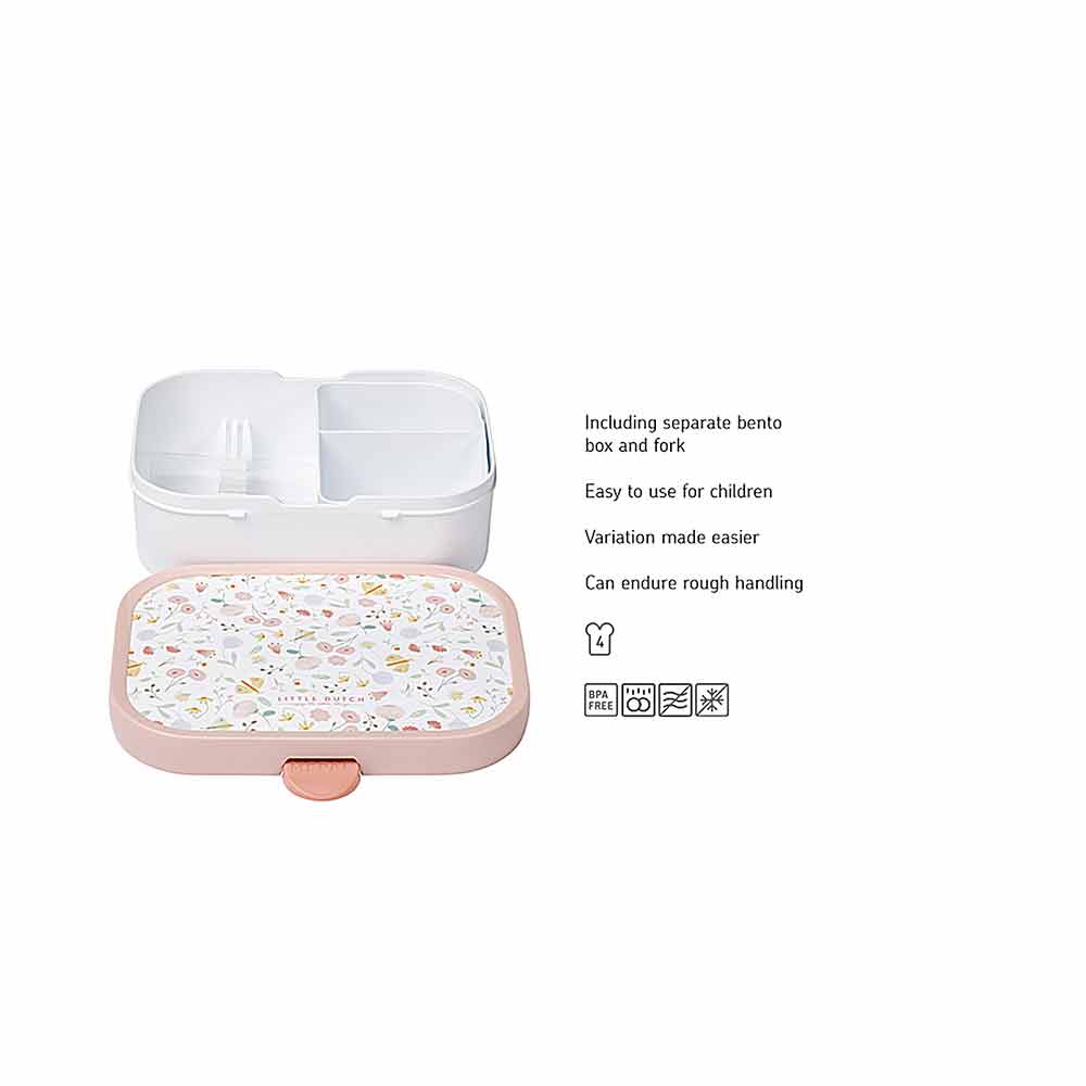 קופסת אוכל ילדים Little Dutch פרחים ופרפרים