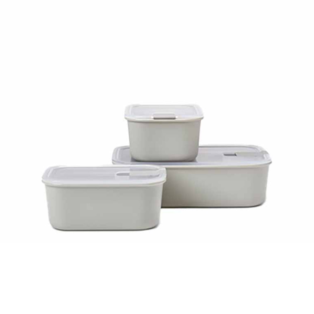סט 3 קופסאות אוכל מלבניות easyclip L לבן