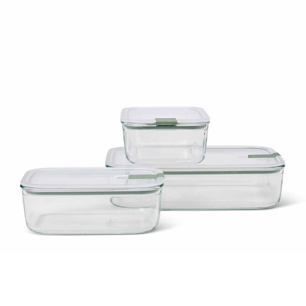 סט 3 קופסאות אוכל זכוכית easyclip SAGE L