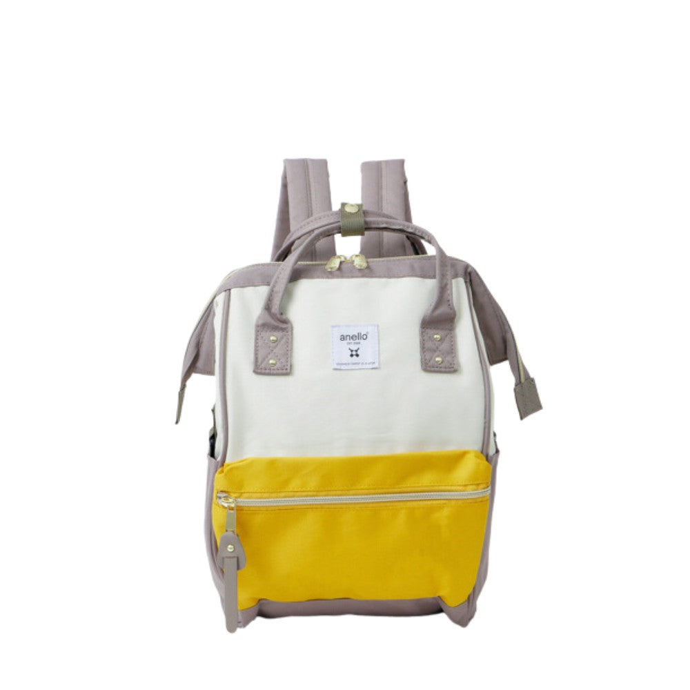 Backpack S brown grey yellow 0197