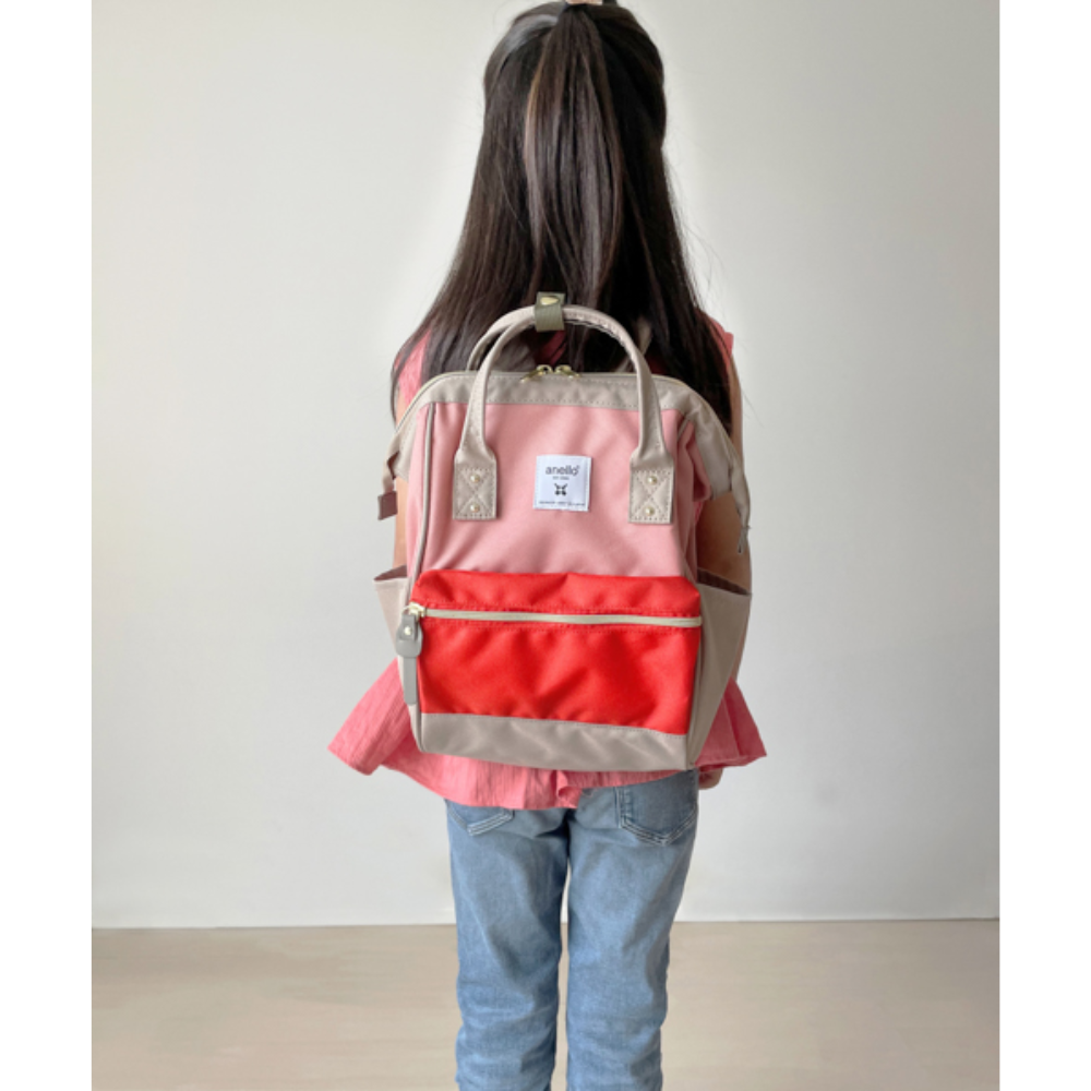 Backpack M Red Pink Grey 0193