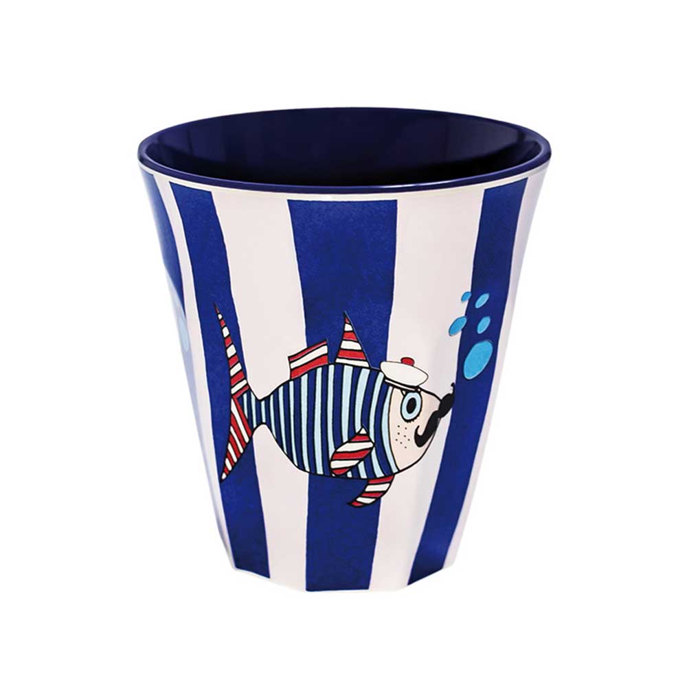Mr. Fish Melamine Cup M