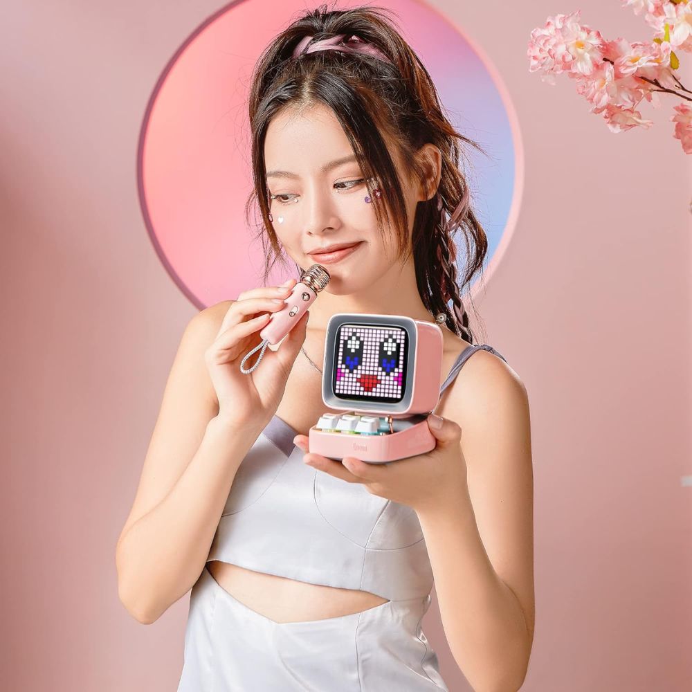 רמקול עם מיקרופון DitooMic ורוד