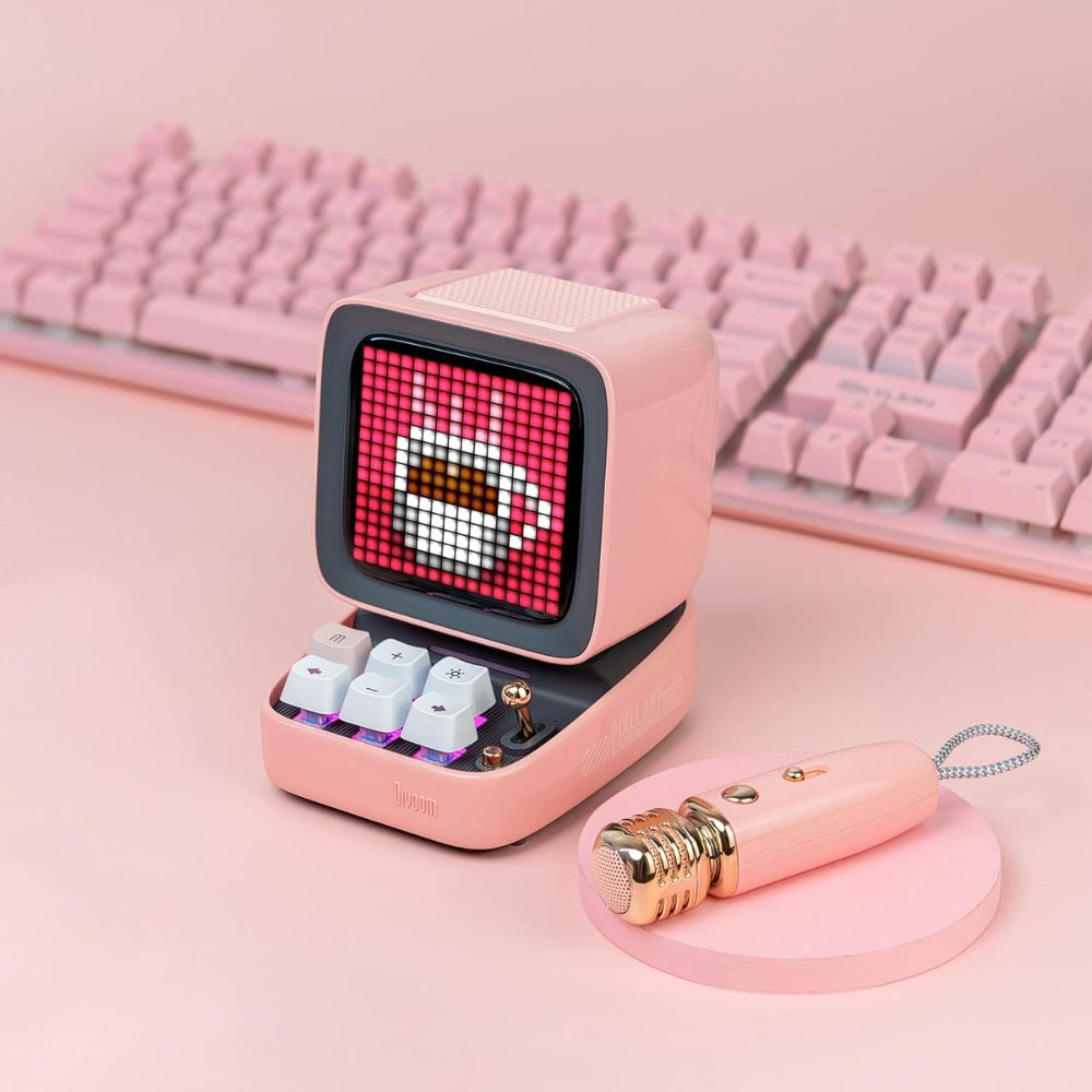 רמקול עם מיקרופון DitooMic ורוד