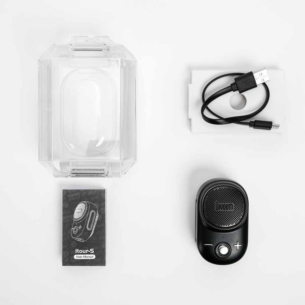 רמקול נייד עם קליפס ITOUR שחור