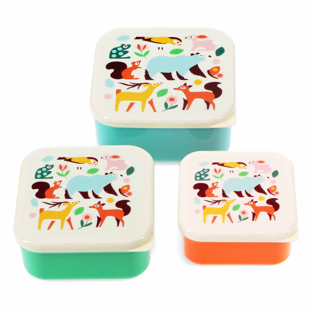 Set of 3 forest animal boxes