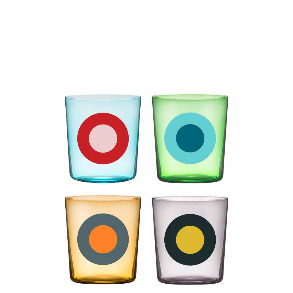 סט 4 כוסות זכוכית DOTS 1