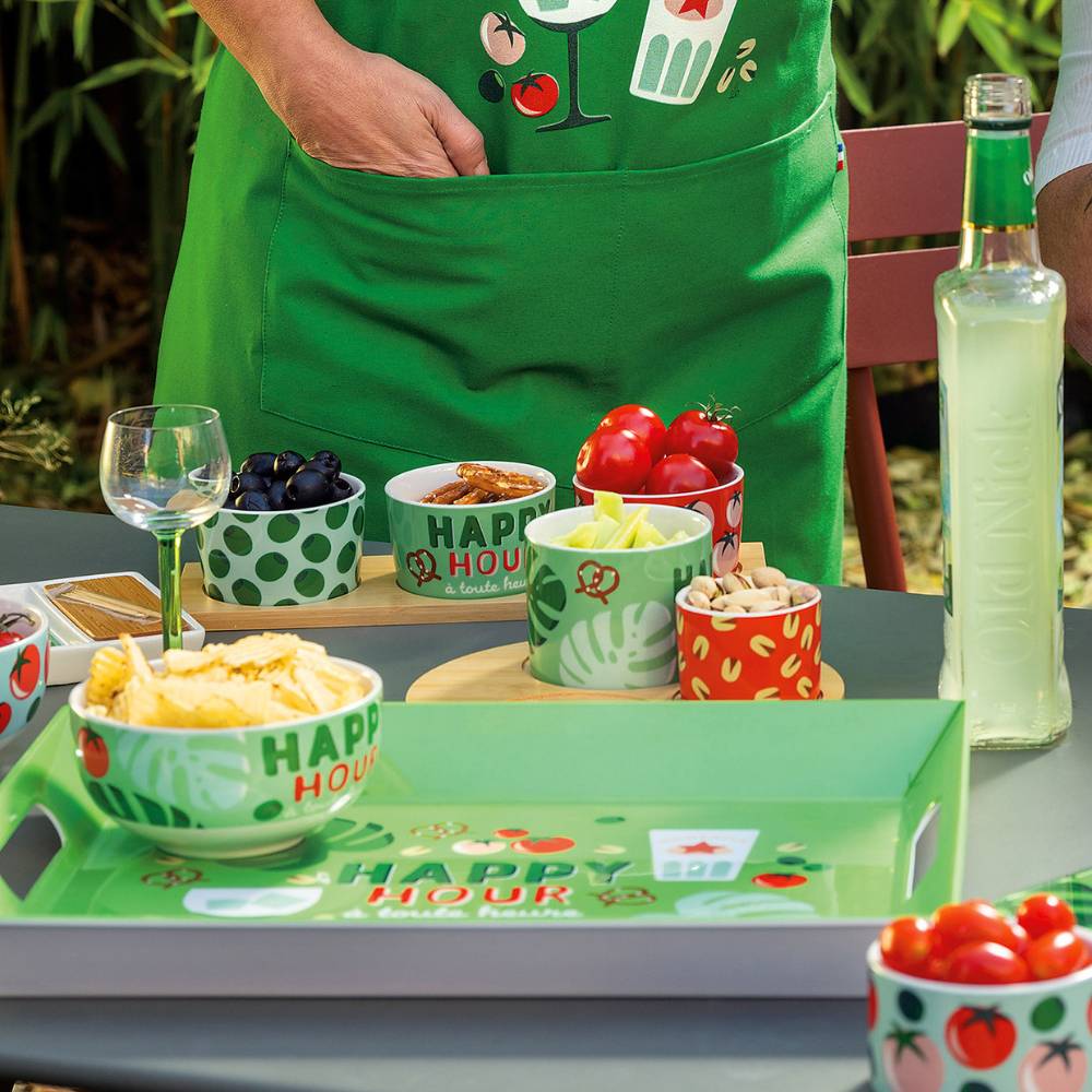HAPPY HOUR Set of 3 Bowls and Round Tray