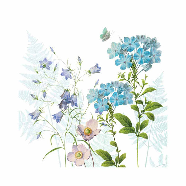 מפיות פרחים כחולים