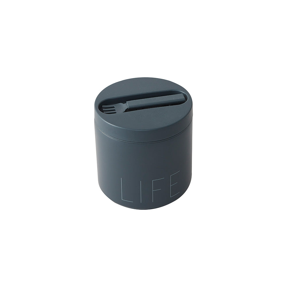 Large thermal lunch box Slate + fork