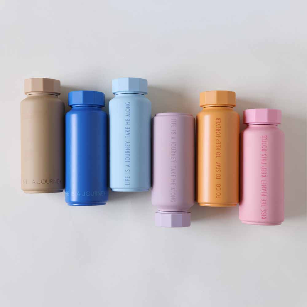 Orange thermos bottle