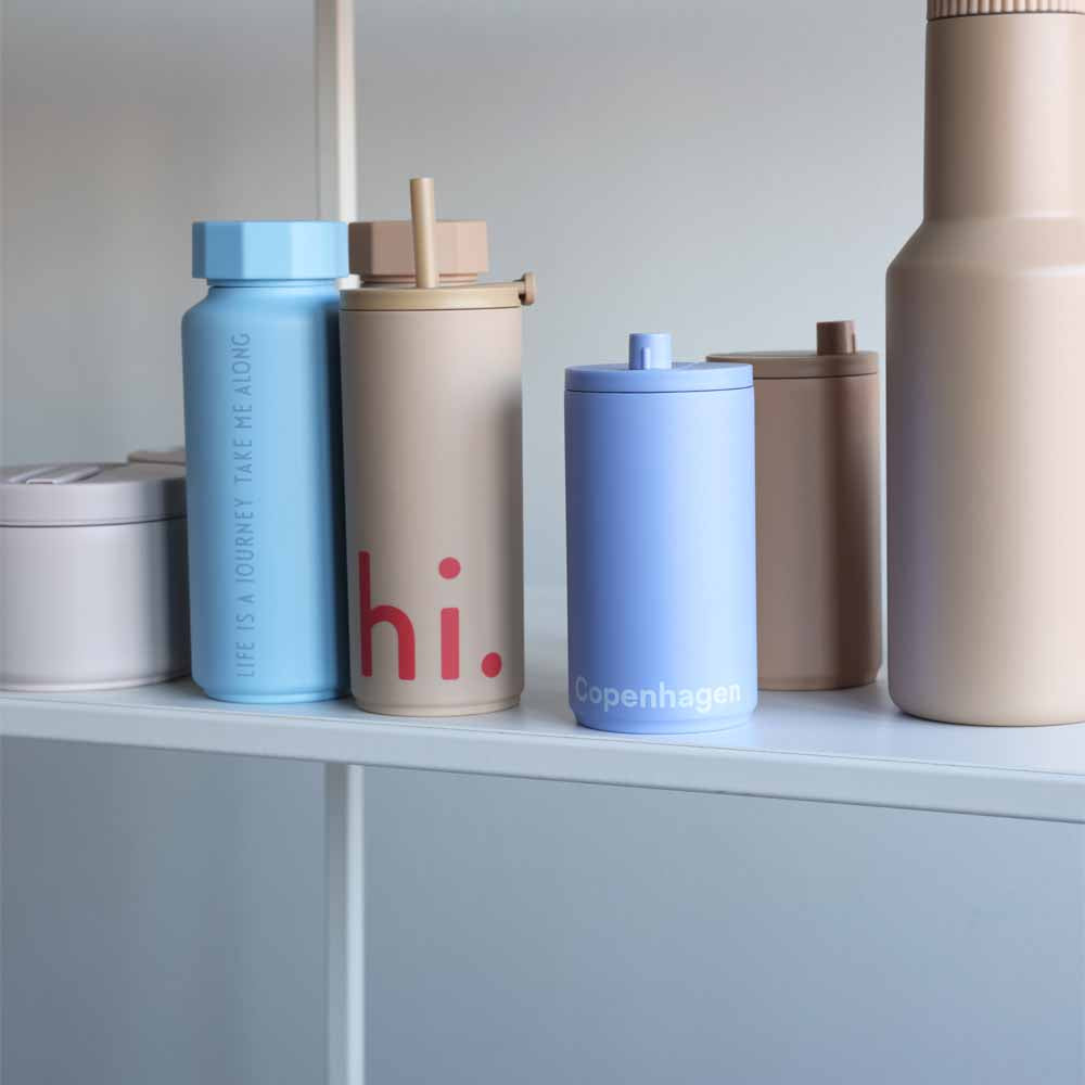 Light blue thermal bottle