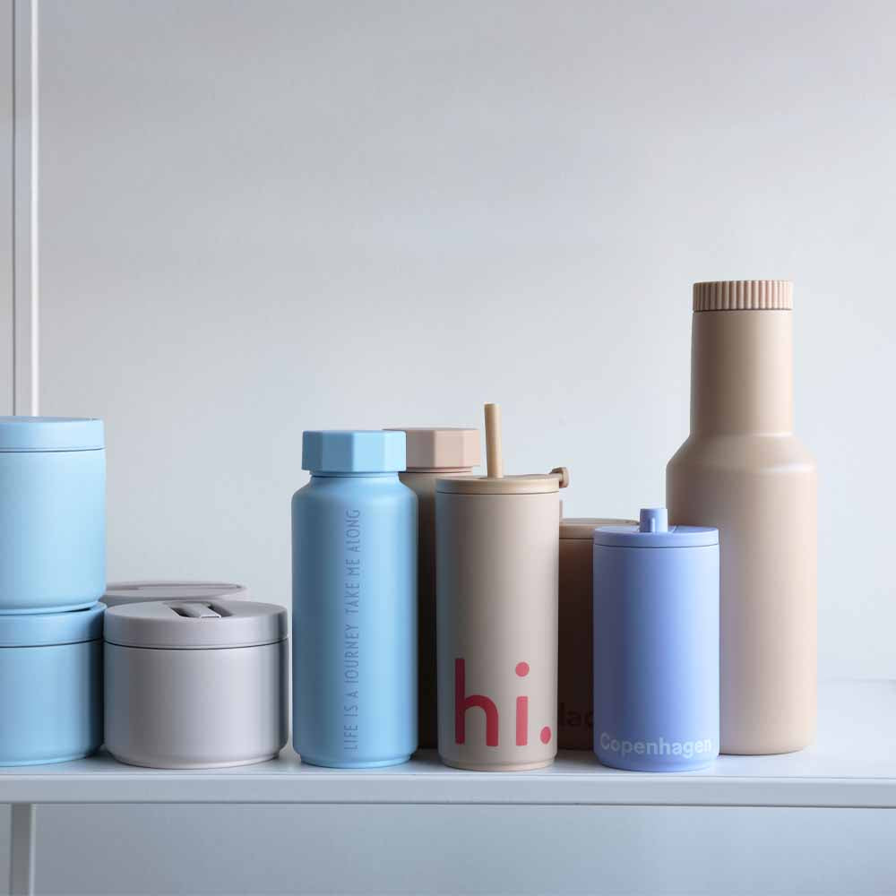 Light blue thermal bottle