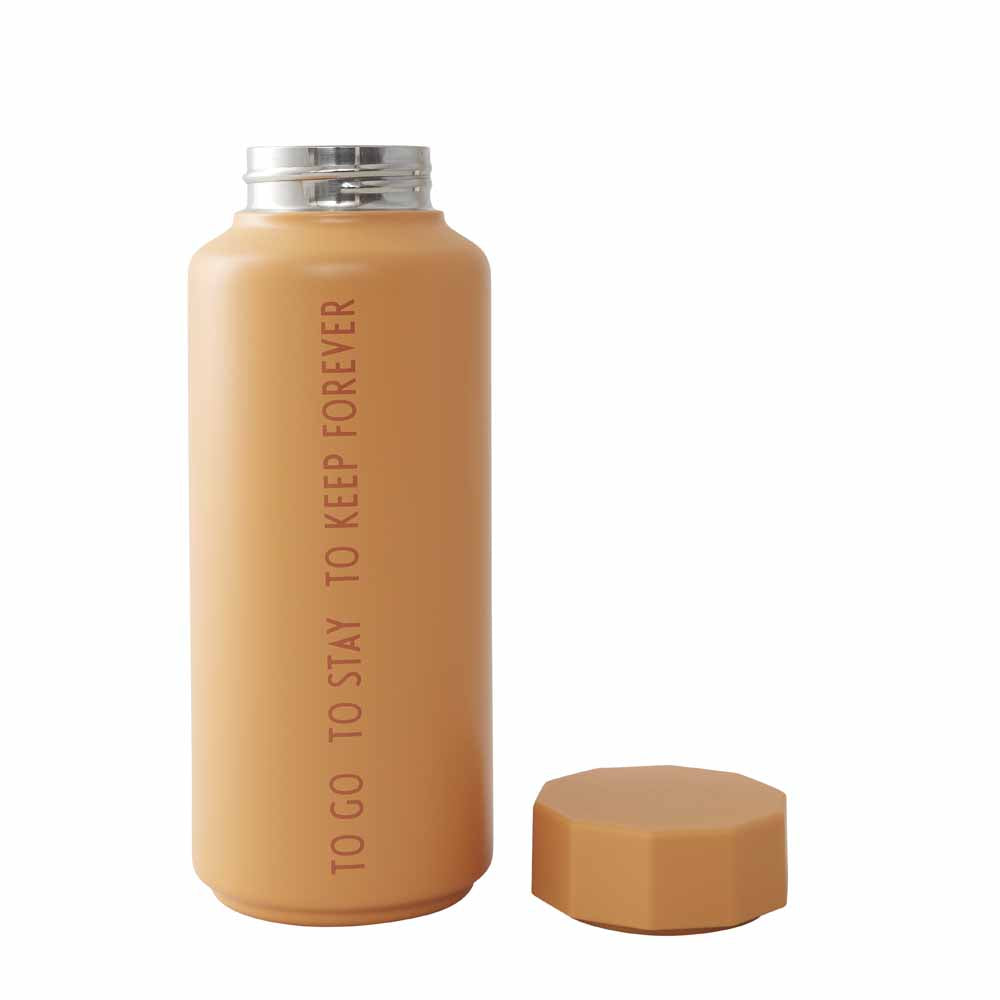 Orange thermos bottle