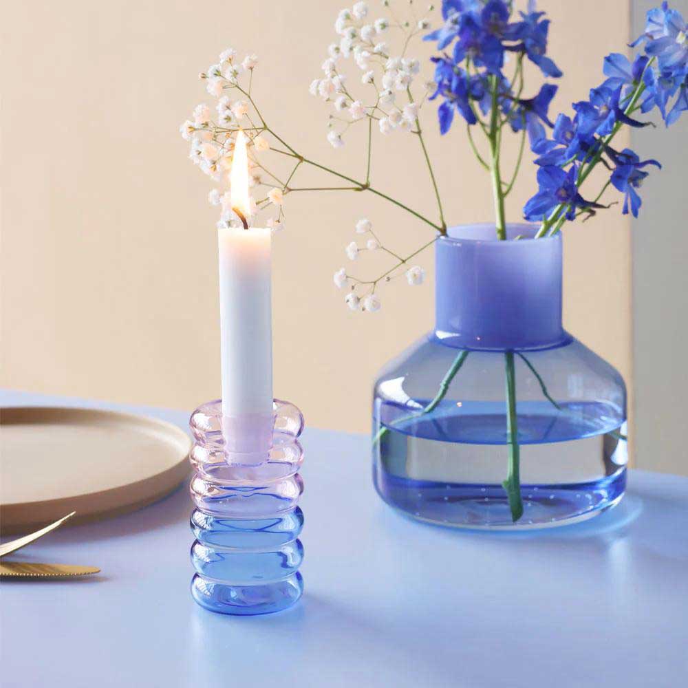Pink/blue candle holder
