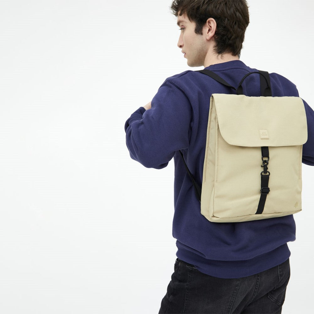 Handy Metal Backpack in Beige