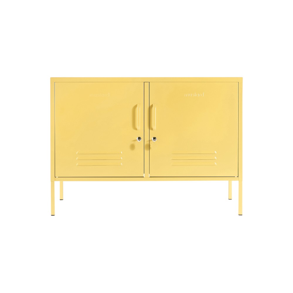 Lowdown Metal Cabinet Grey Yellow