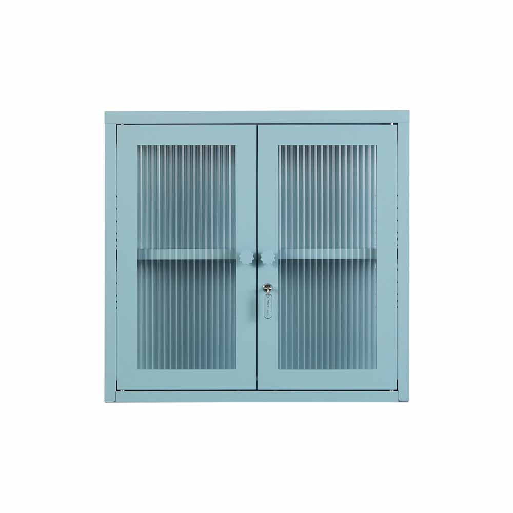 ארונית תליה דלתות זכוכית KIT תכלת