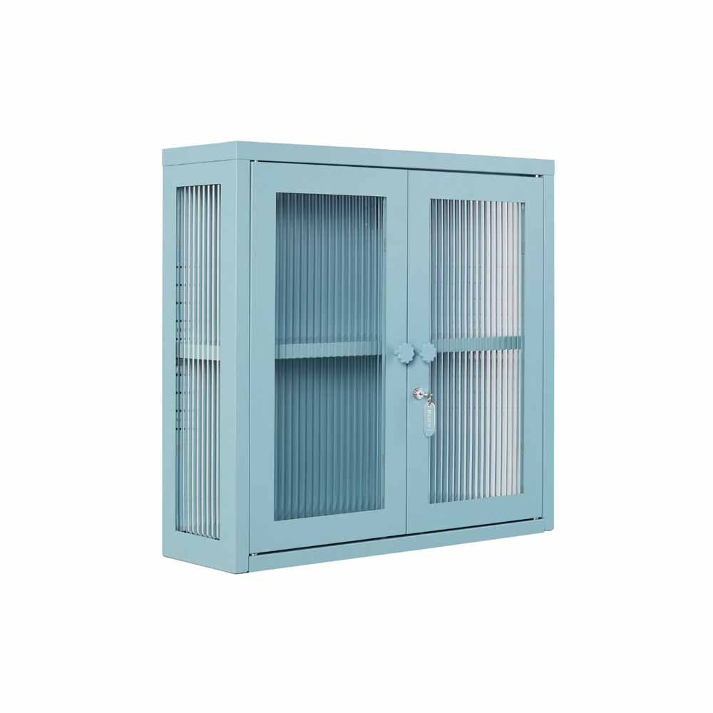 ארונית תליה דלתות זכוכית KIT תכלת